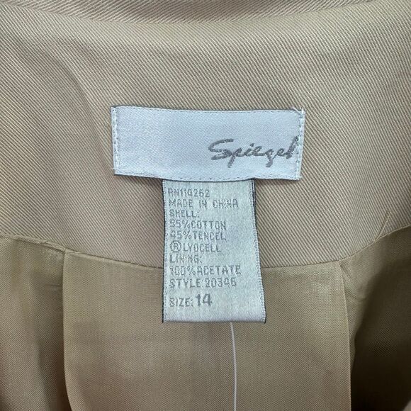 Spiegel Women’s Vintage Strapless Khaki Jumpsuit Matching Oversized Cropped Jack - Picture 5 of 16